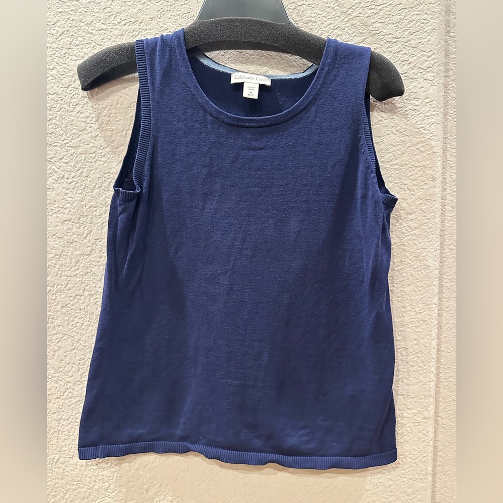 Coldwater Creek Medium Women's Blue Silk Tank Top